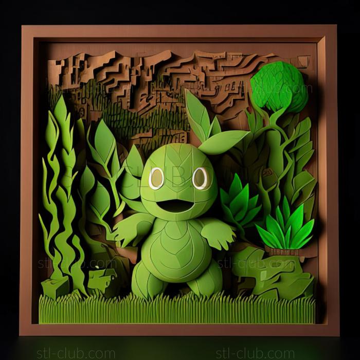 3D model The Grass Route Popocco Grass Pokmon Battle (STL)